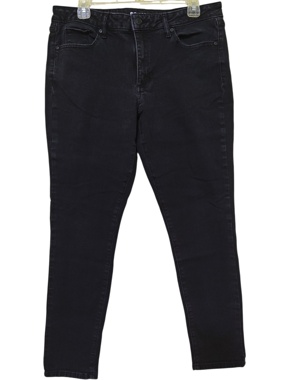 Sonoma Goods For Life Black Skinny Jeans Size 14R Mid Rise Stretch Denim